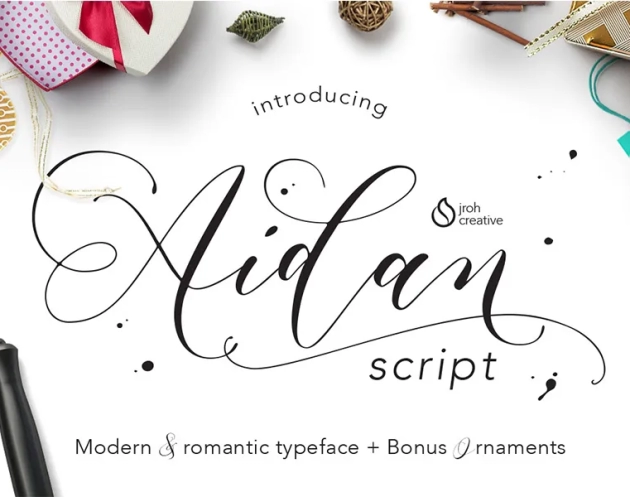 Aidan Romantic Script Font