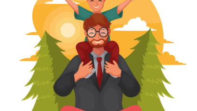 Free Father's Day Concept Vector