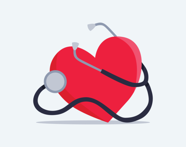 Heart And Stetoscope Vector